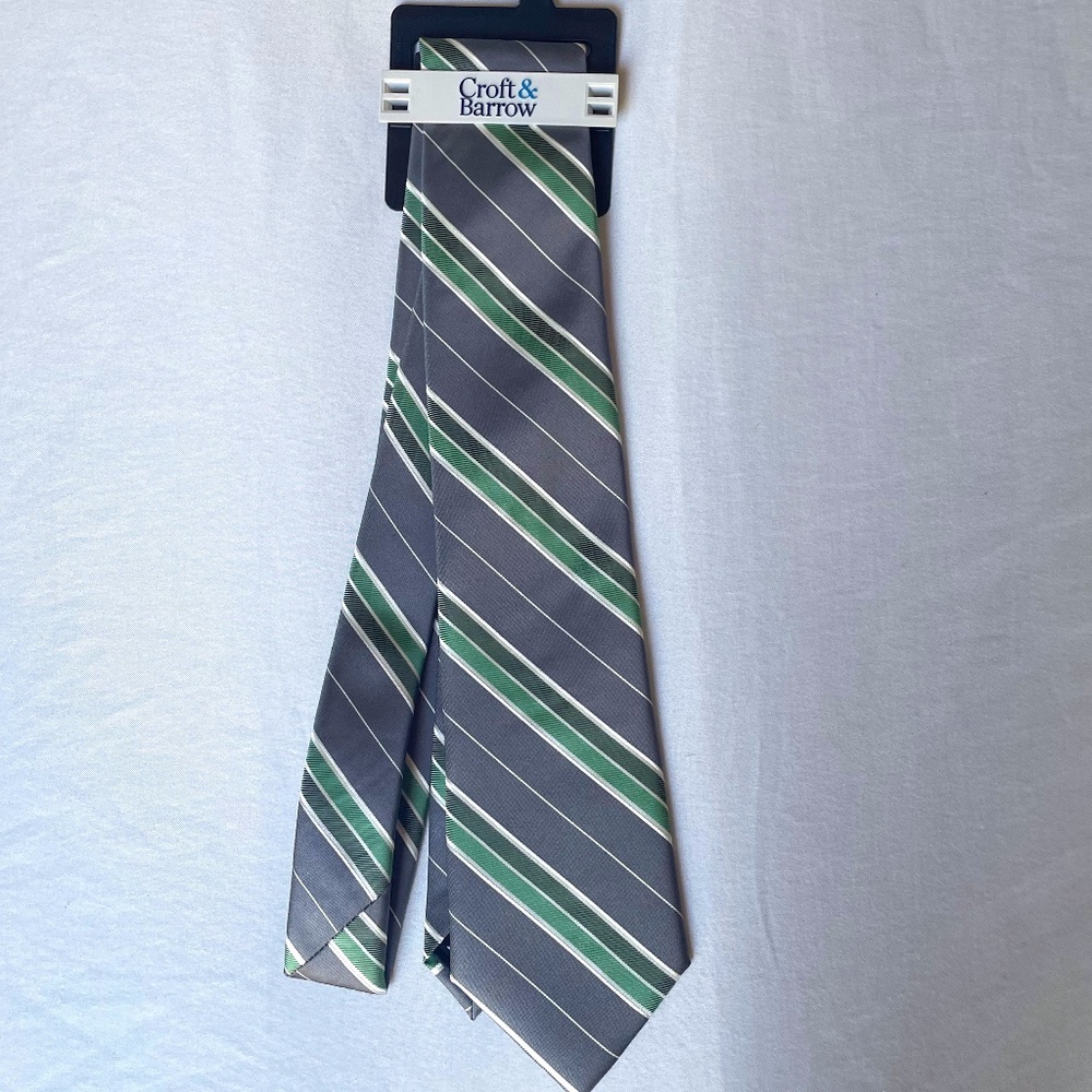 Croft & Barrow Green & Gray Tie